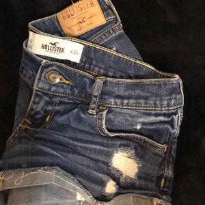 hollister low rise jean shorts